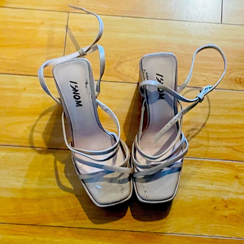 Women's Cream Strappy Heels